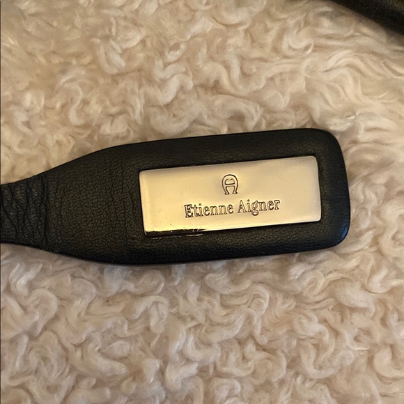 Black Slouchy Shoulder Bag with Rounded Handles - Picture 2 of 5